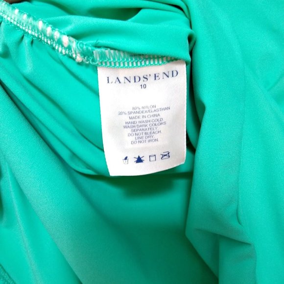 Lands End Underwire size 10 Ruched Tankini Swim Top Swimwear Womens EUC Lands' - Picture 5 of 5